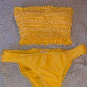 Yellow Bandeau Bikini